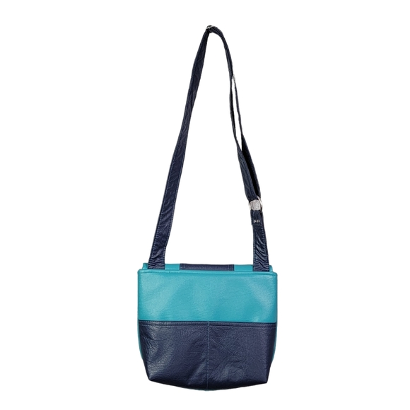 Handmade Repurposed Material Eco Friendly Crossbody Satchel Purse & Coin Purse - Picture 5 of 14